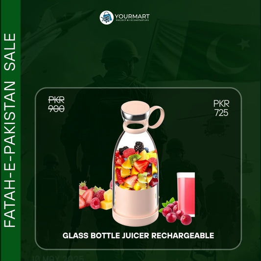 Glass Bottle Portable USB Juicer Rechargeable