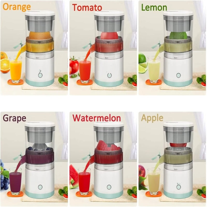 Portable Electric Citrus Juicer | USB Rechargeable, Hands-Free Orange & Lemon Juice Extractor, Easy to Clean